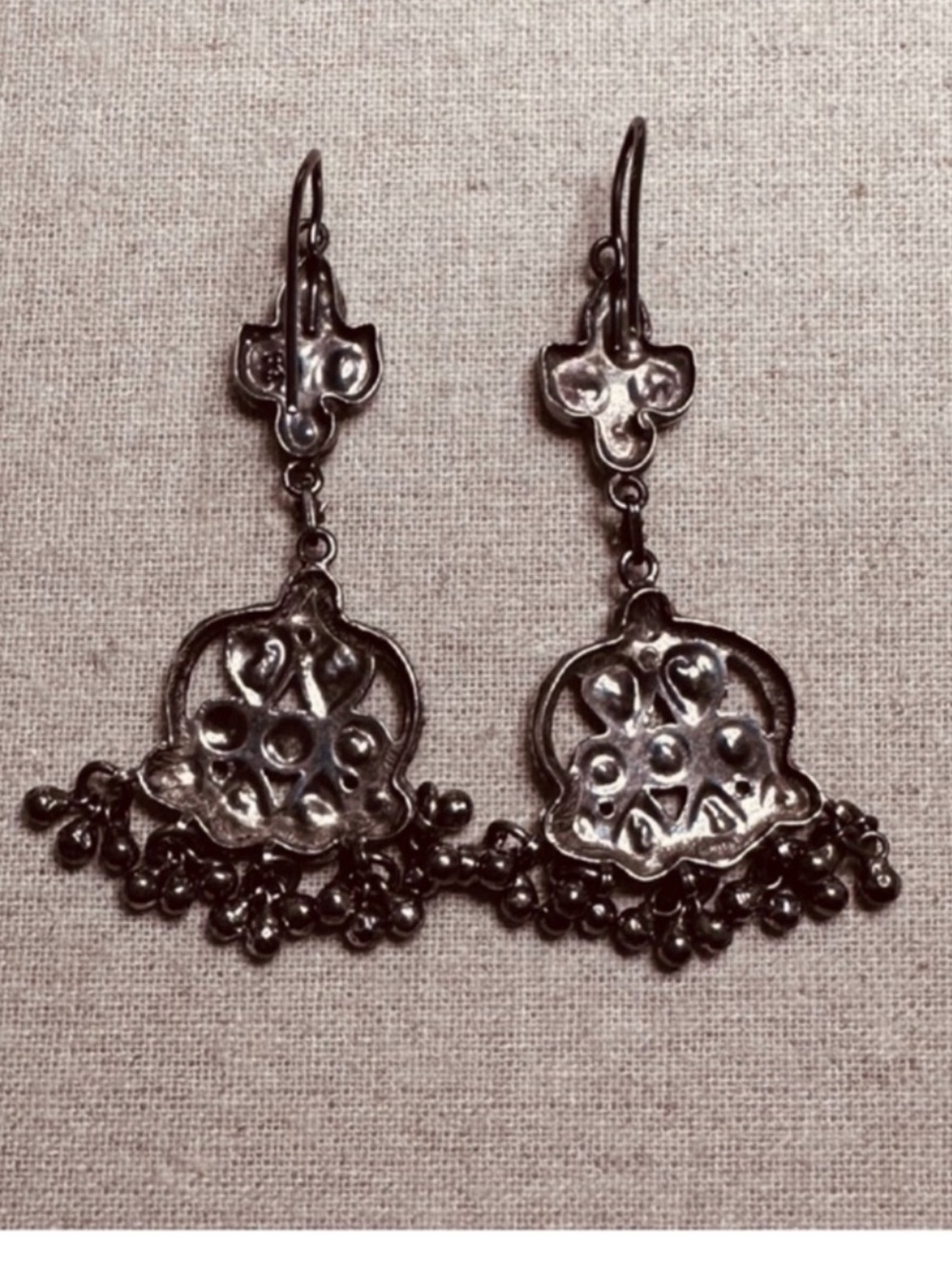 Kundan Silver Earrings - Picture 2 of 8